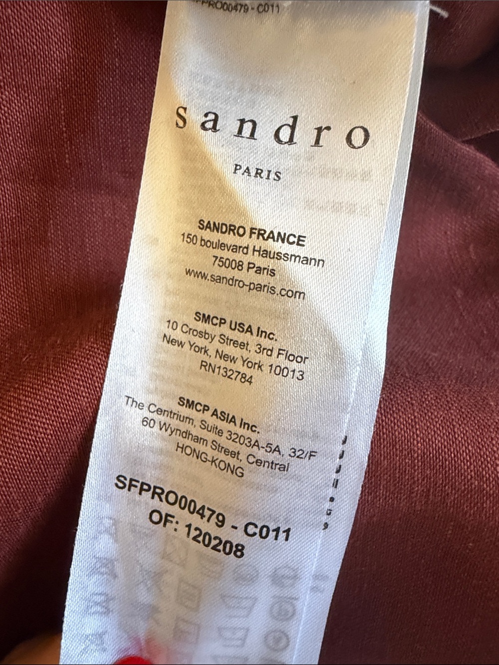 Sandro Rust Wrap Dress with Tie Waist - Picture 4 of 5